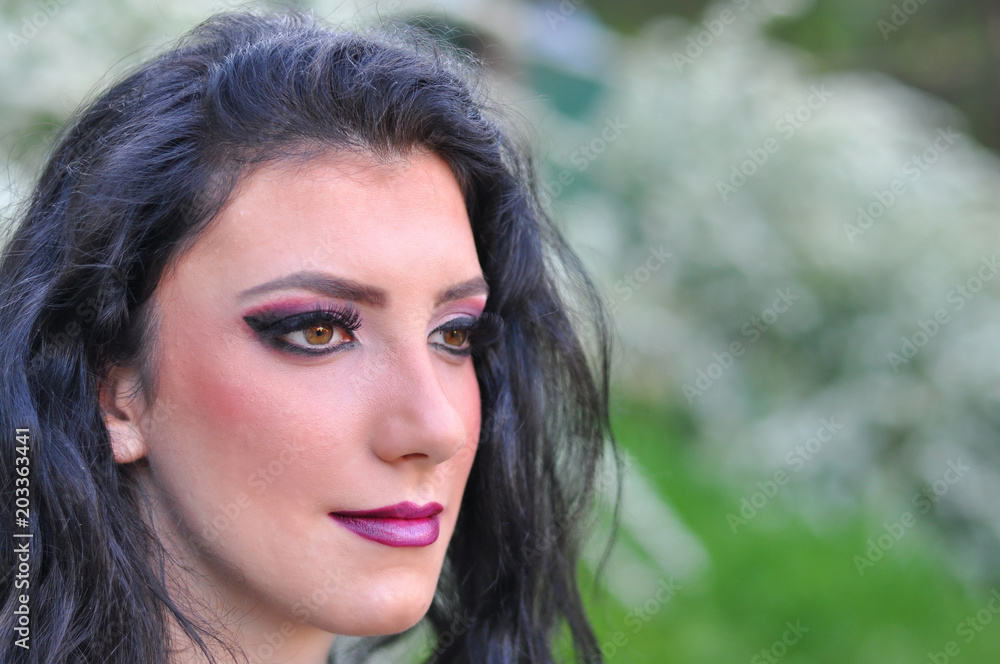 Portrait of young woman with a make up Portrait of young woman with a make up