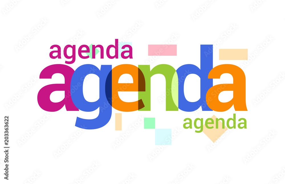 Agenda Overlapping vector Letter Design Agenda Overlapping vector Letter Design