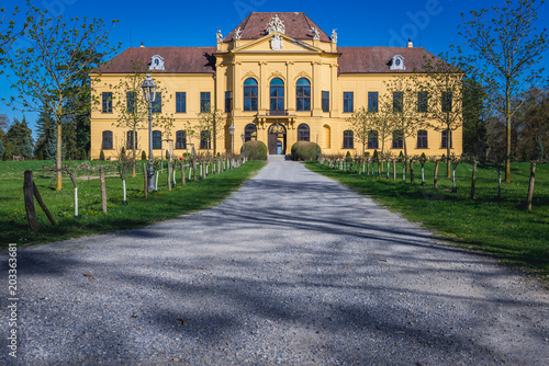 Former imperial residence in Eckartsau town in Austria © Fotokon