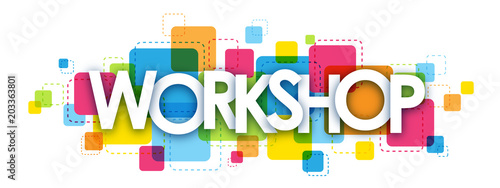 WORKSHOP vector letters icon