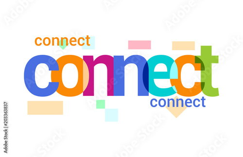 Connect Overlapping vector Letter Design