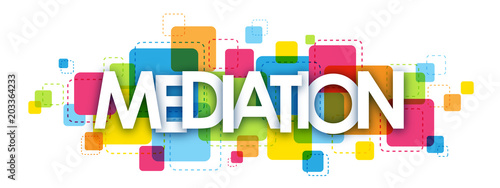 MEDIATION colourful letters icon