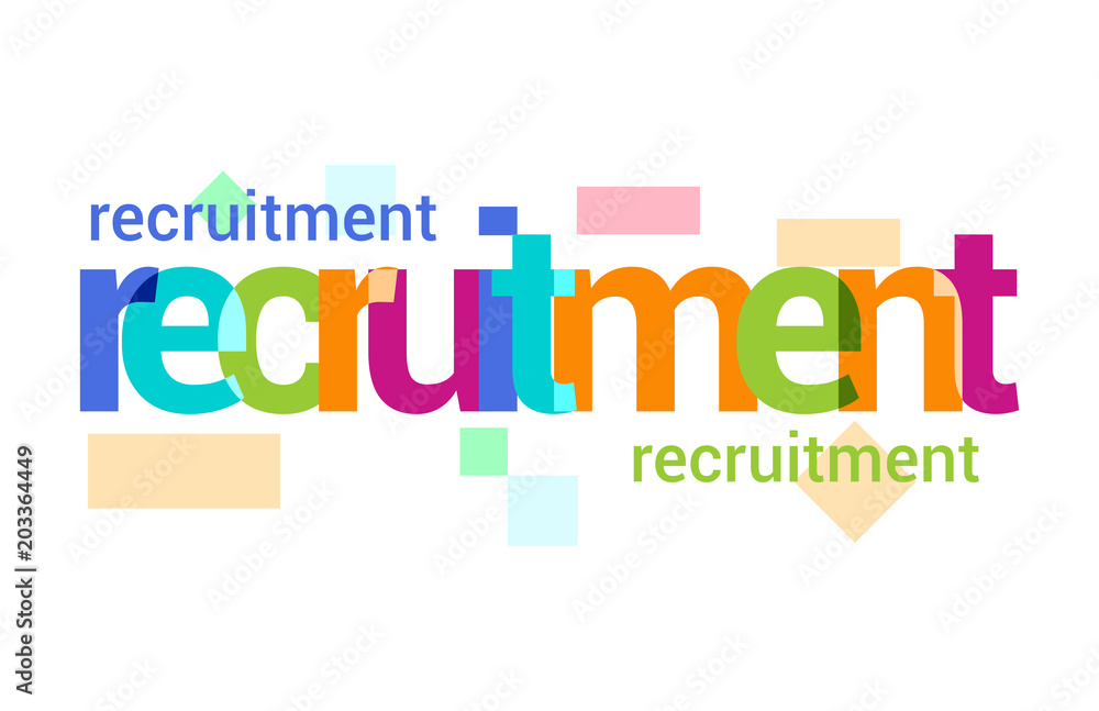 Fototapeta premium Recruitment Overlapping vector Letter Design