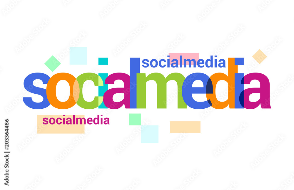 Social Media Overlapping vector Letter Design Social Media Overlapping vector Letter Design