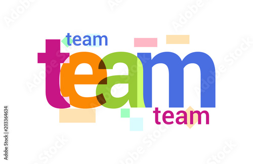 Team Overlapping vector Letter Design