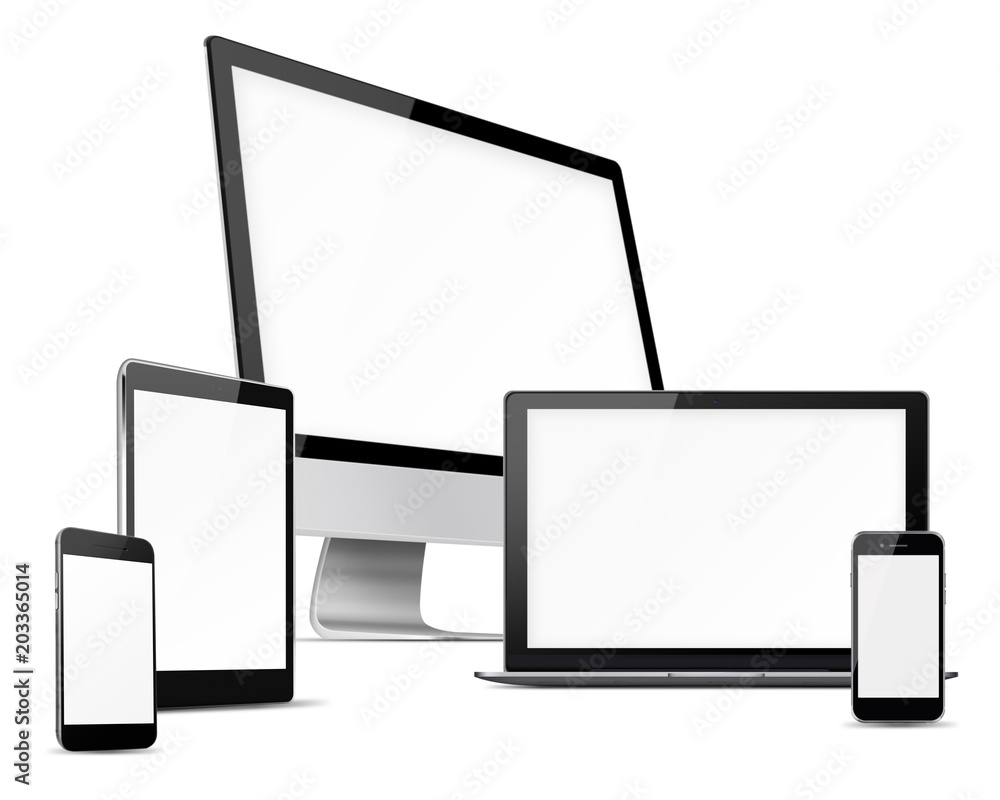 Set of electronic devices. Set of electronic devices.