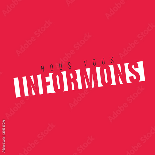 nous vous informons