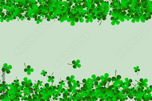 Saint Patricks day background with clover leaves or shamrocks.