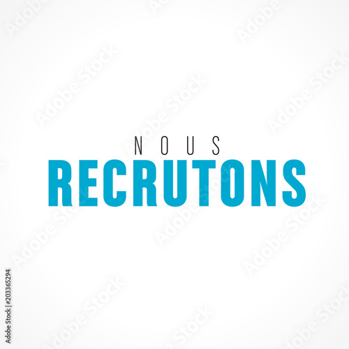 nous recrutons