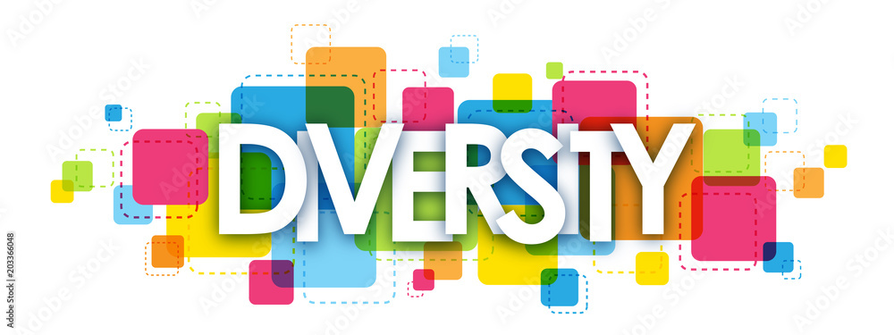 DIVERSITY vector letters icon DIVERSITY vector letters icon
