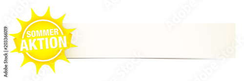 Banner Sonne „Sommeraktion“ gelb