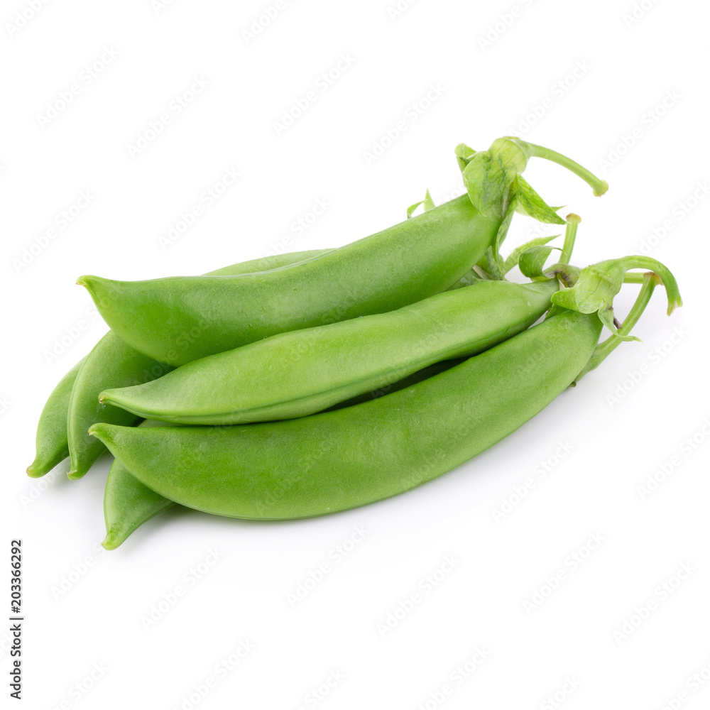 Green fresh Pea isolated on a white background Green fresh Pea isolated on a white background