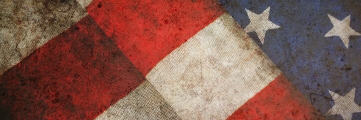 Close-up of folded American flag
