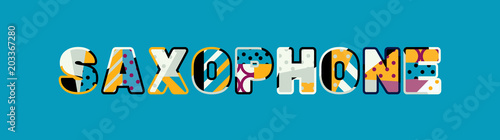 Saxophone Concept Word Art Illustration