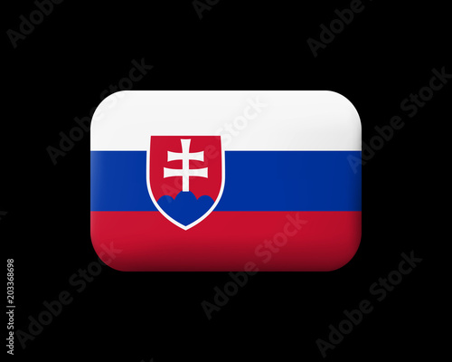 Flag of Slovakia. Matted Vector Icon and Button. Rectangular Shape Free Download Flag of Slovakia. Matted Vector Icon and Button. Rectangular Shape - GFXLoad