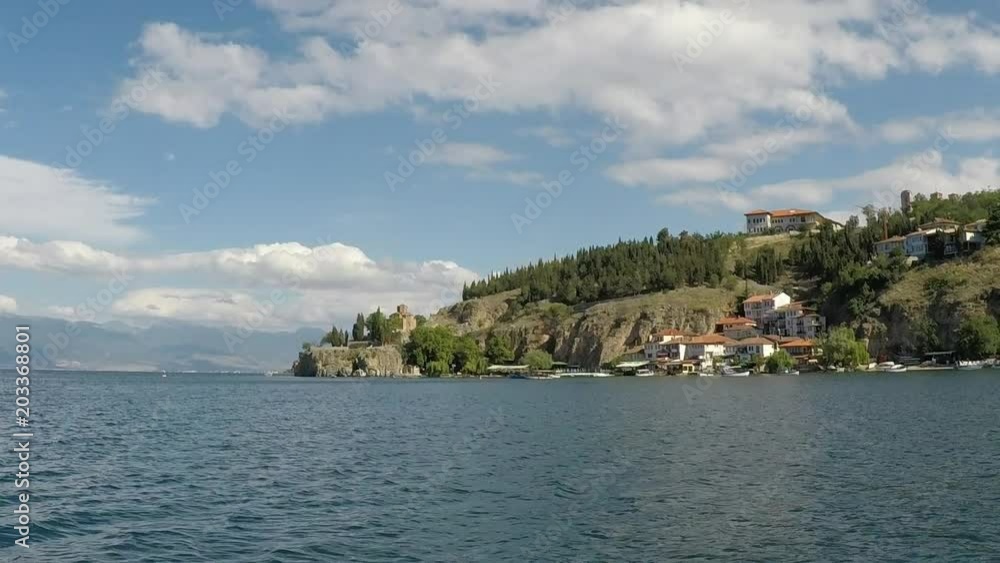 Lake Ohrid landscape Macedonia summer season Lake Ohrid landscape Macedonia summer season