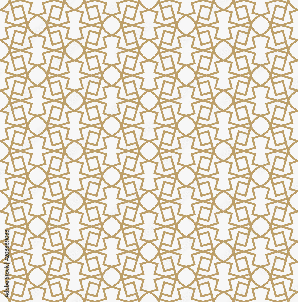 Abstract geometric decoration pattern with lines. A seamless vector background. Graphic modern pattern.