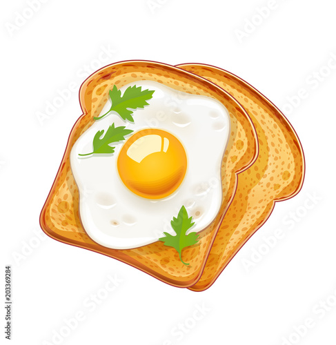 Sandwich with Fried egg. Fast food. Cooking lunch, dinner.