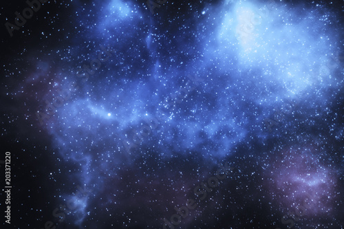 Fototapeta Naklejka Na Ścianę i Meble -  3D illustration - Stars and nebulae in the universe