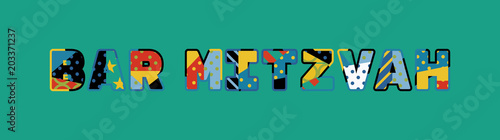 Bar Mitzvah Concept Word Art Illustration