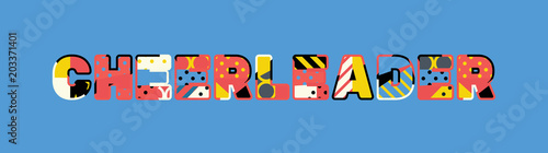 Cheerleader Concept Word Art Illustration