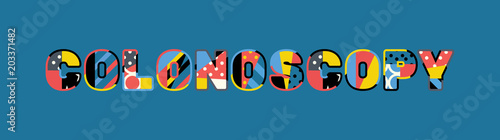 Colonoscopy Concept Word Art Illustration