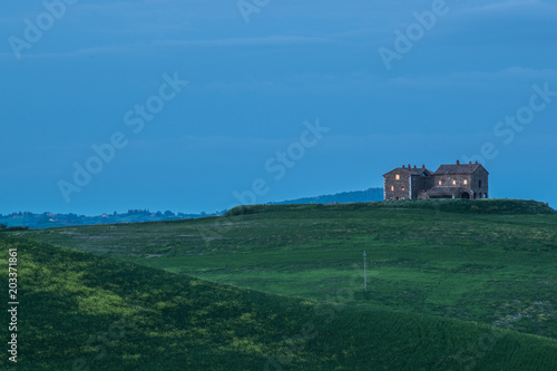 tuscany rural landscaper path countryside italy green blue night