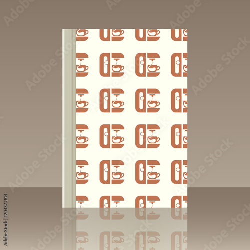 Coffee and Book. Realistic image of the object