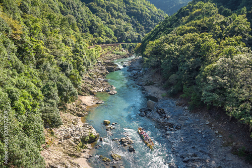 保津峡　保津川下り