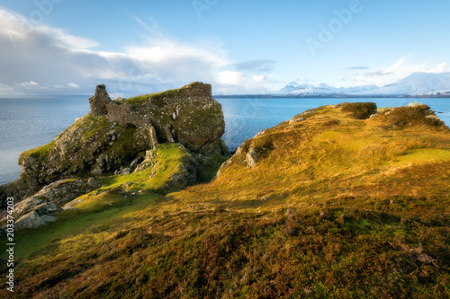 Dunscaith Castle, Isle of Skye, Inner Hebrides, Scotland photo