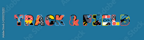 Track & Field Concept Word Art Illustration