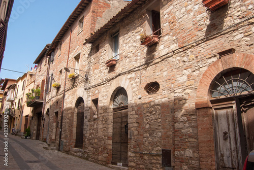 Fototapeta Naklejka Na Ścianę i Meble -  A street of Todi in Umbria