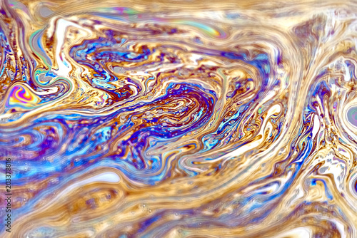 abstract patterns on a soap bubble