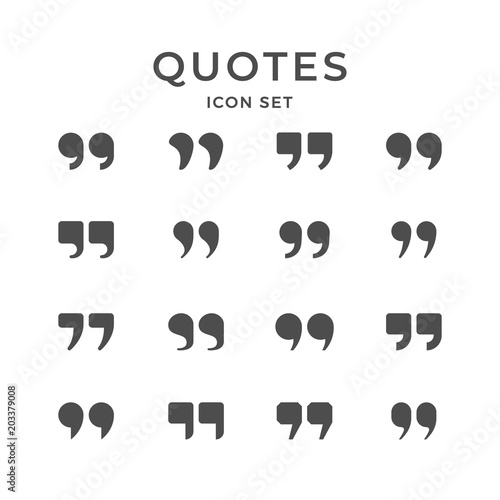 Set icons of quotes