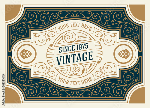 Vintage logo and frame template