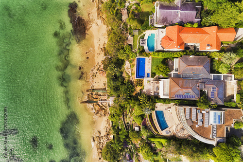 Photography D Sy Mid Harb Houses Waterfront Top Down