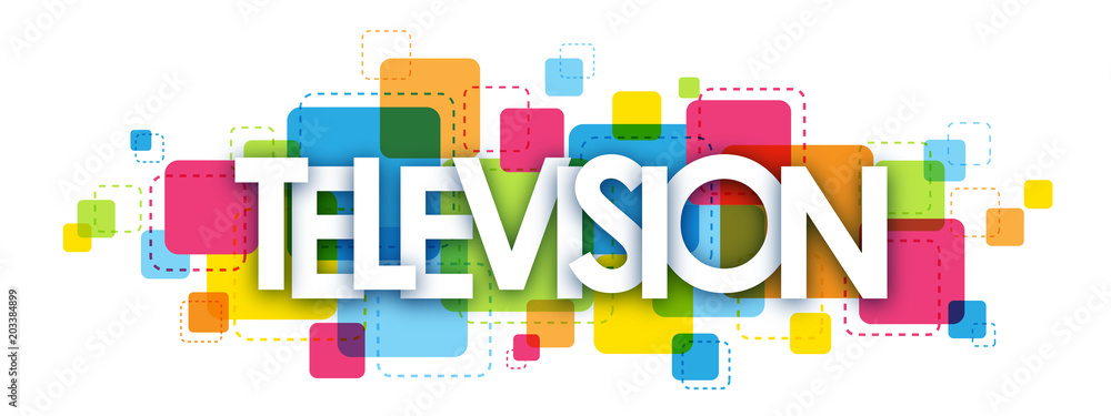 TELEVISION colourful letters icon TELEVISION colourful letters icon