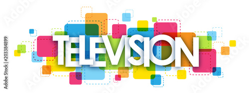 TELEVISION colourful letters icon