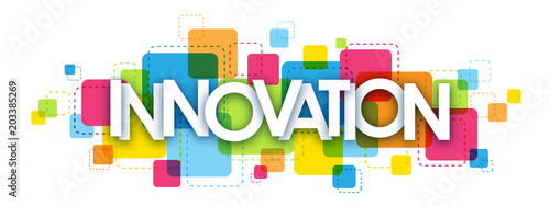 INNOVATION Overlapping Vector Letters Icon