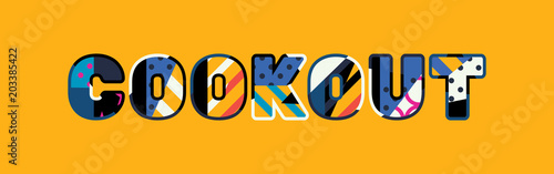 Cookout Concept Word Art Illustration