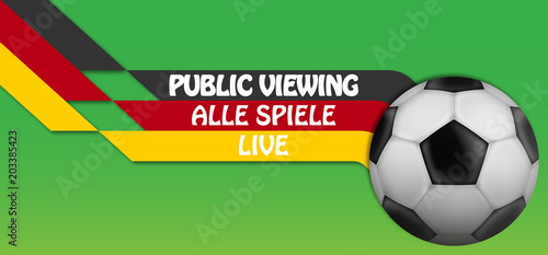 Fußball - Public Viewing Banner (Grün)