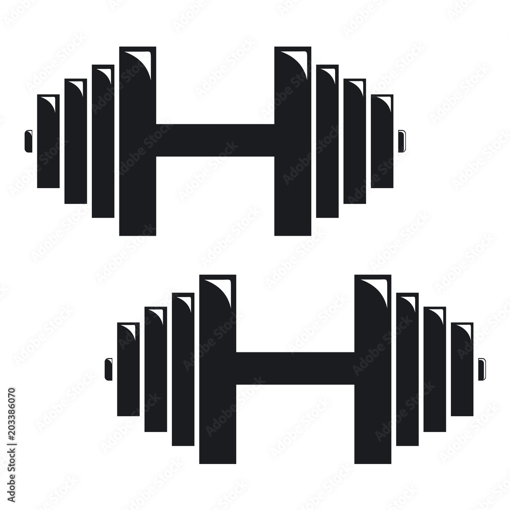 Vector illustration dumbbells icon Vector illustration dumbbells icon