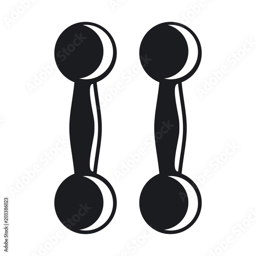 Vector illustration dumbbells icon