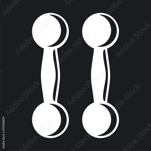Vector illustration dumbbells icon
