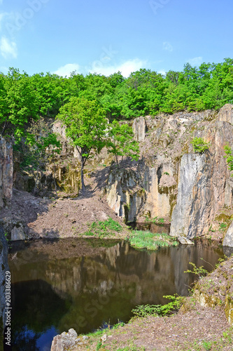 Rocks of the mountain Megyer, Hungary. photo