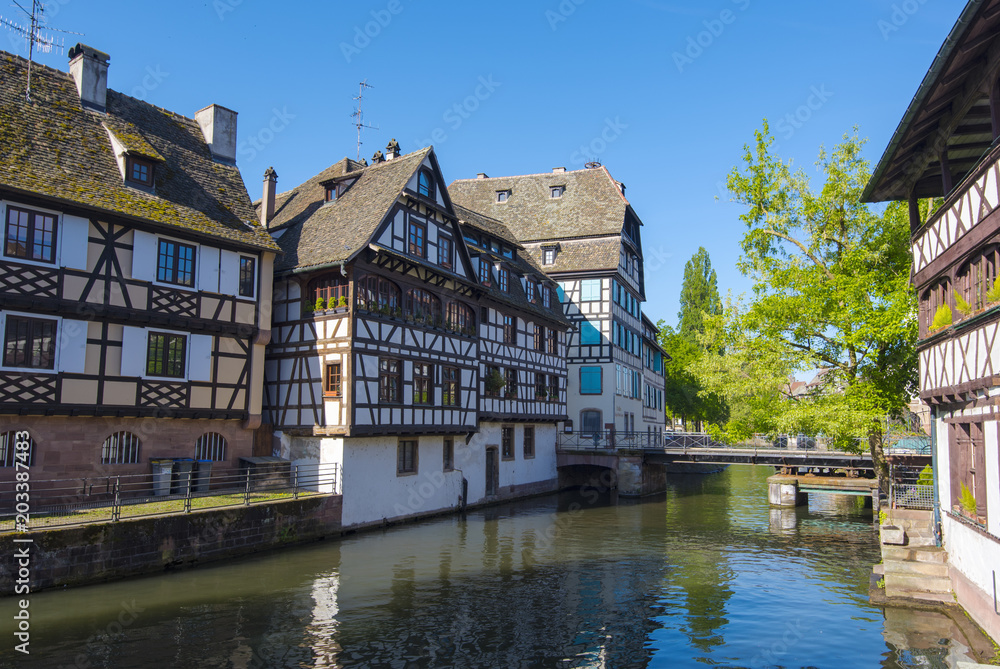 View of Petite France District in Strasbourg