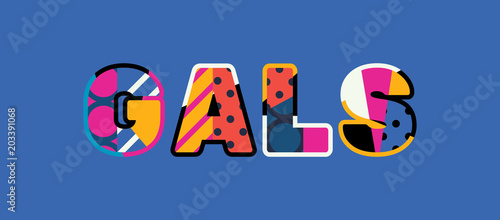 Gals Concept Word Art Illustration