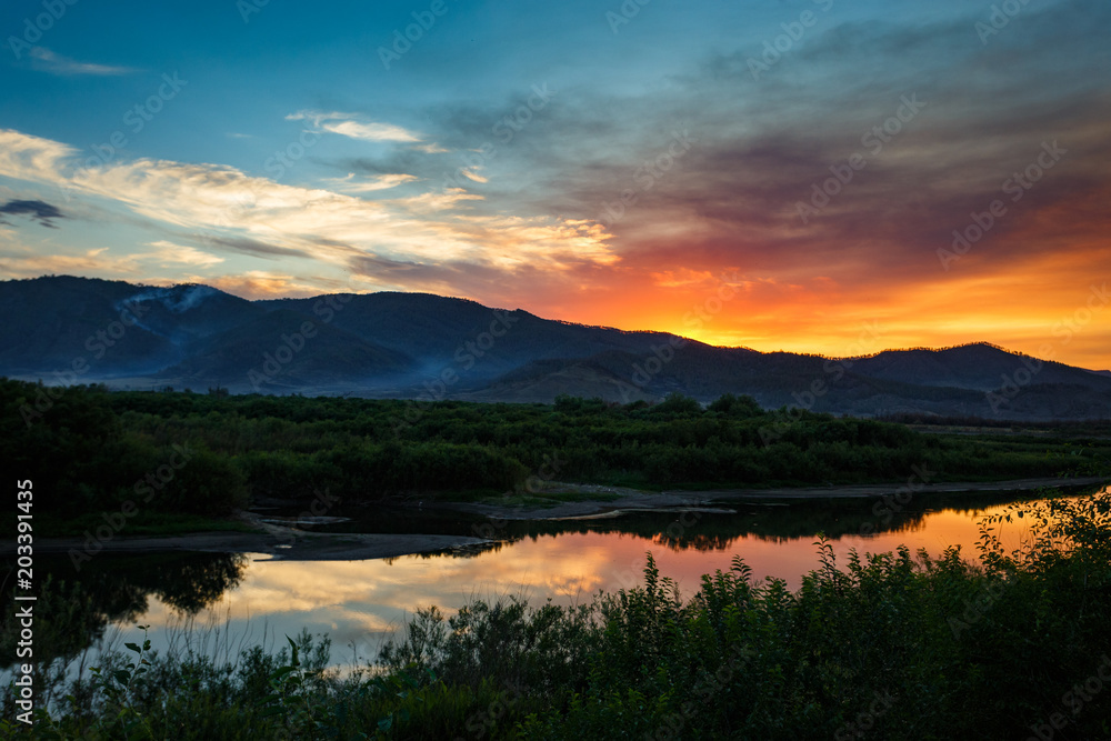 Obraz premium Beautiful sunset