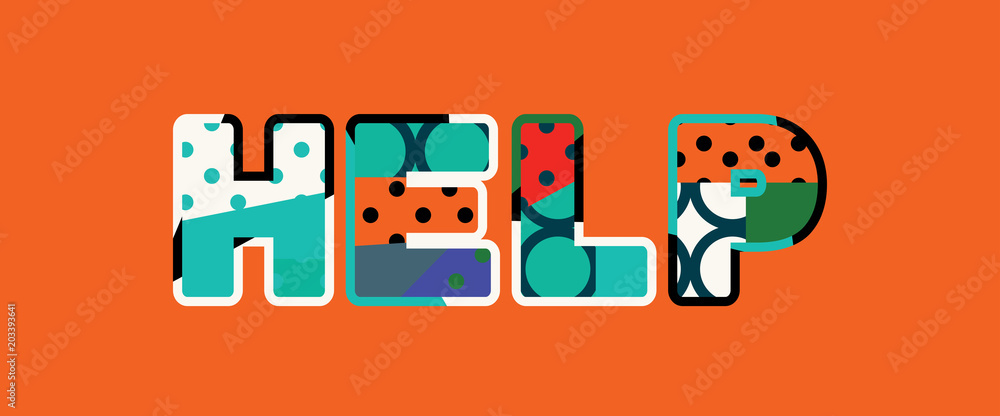 Obraz premium Help Concept Word Art Illustration