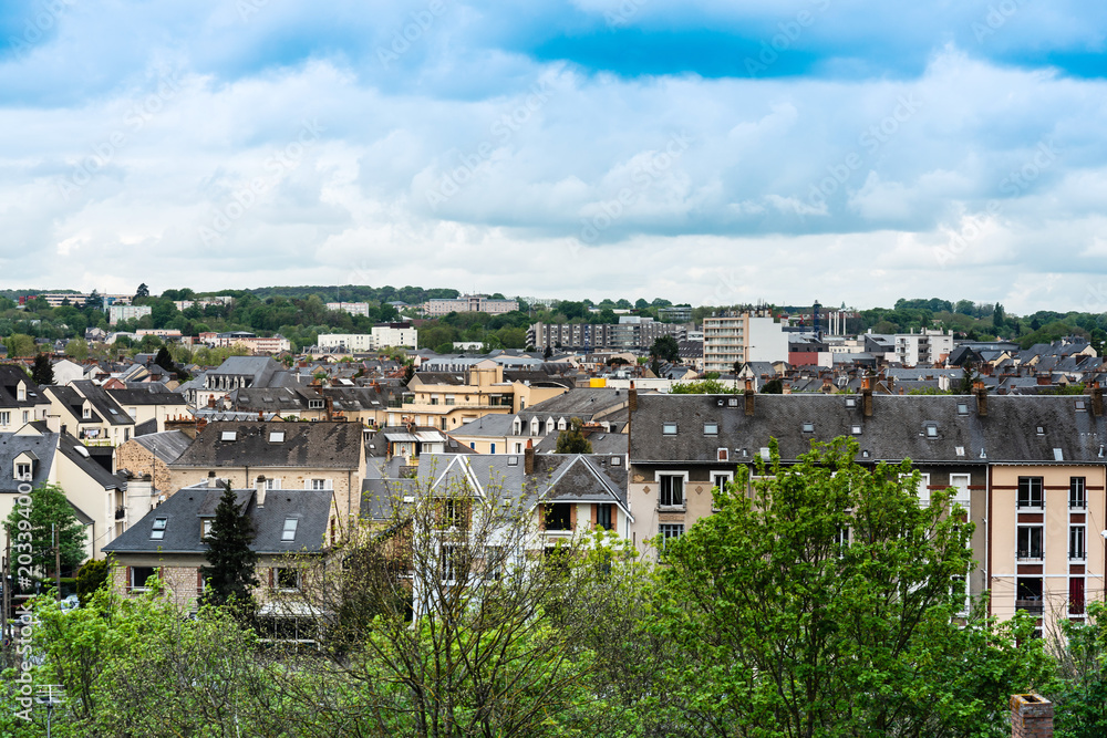 view of Buildings around Le Mans, France